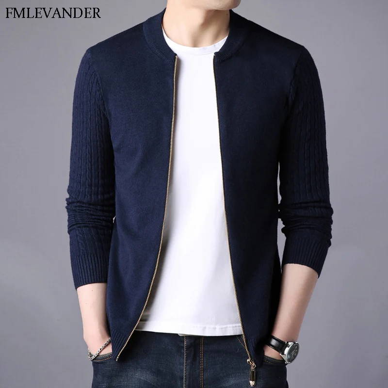

Vetement Homme 2018 Cardigans Patchwork V-neck Sweater Cardigan For Man