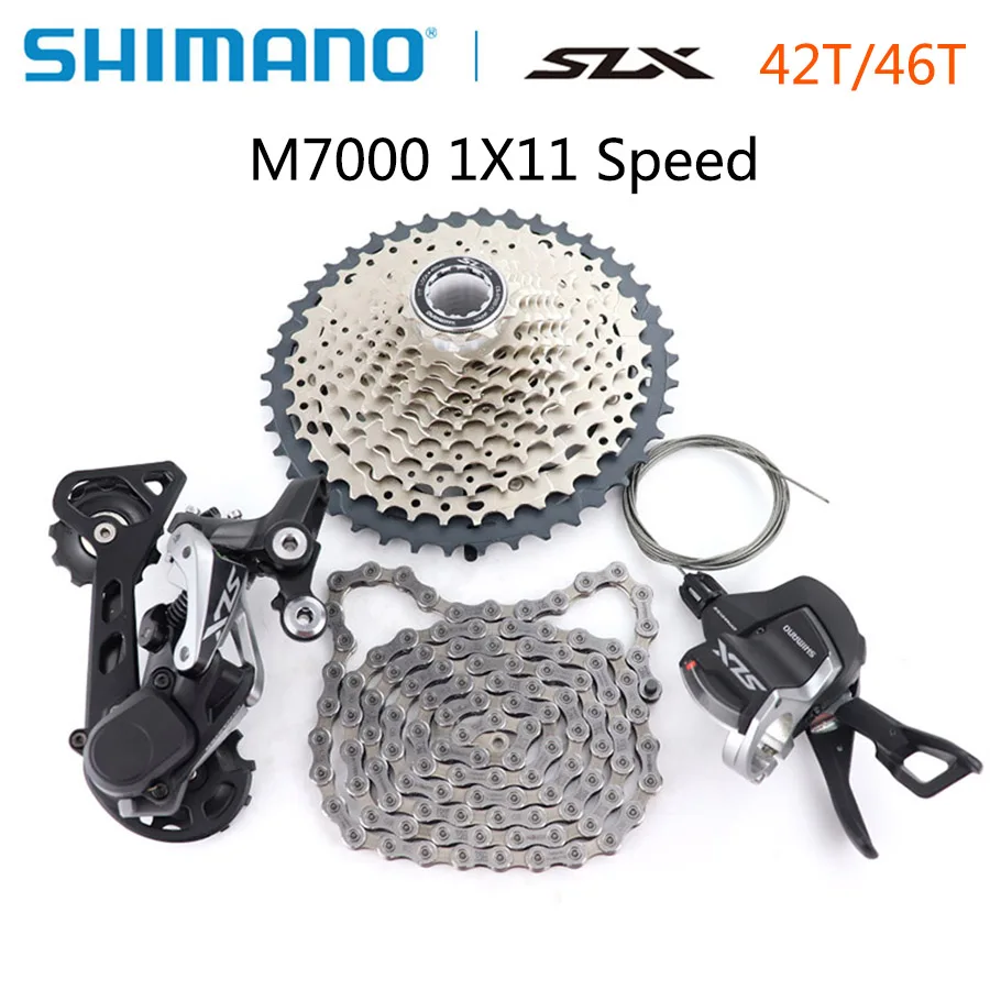 SHIMANO SLX M7000 Upgrade-Kit MTB горный велосипед M7000 набор 11 скоростей 42T 46T M7000 задний переключатель рычаг переключения передач kmc цепь