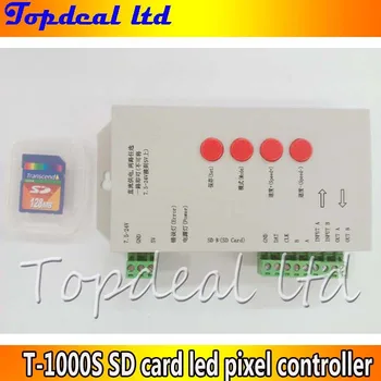 

High Quality T-1000S 128M SD Card LED Pixel Controller, Full Color Controller for IC LPD6803/WS2801/WS2811/WS2812B