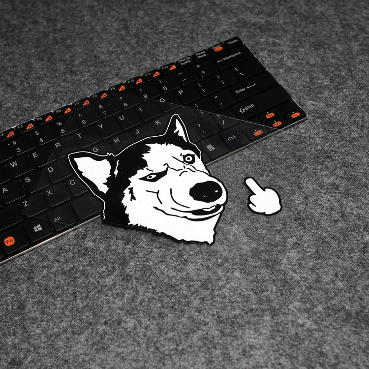 

GalonDeco Rear Husky Dog Spoof Funny Reflective Car Stickers and Decals for Rear Windshield Trunk Waterproof Motorcycle Stickers