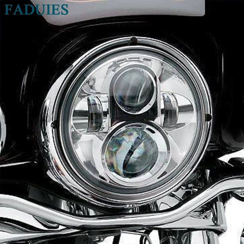 FADUIES 1Psc хром 7 дюймов. Светодиодный прожектор для Harley FLS FLSTC FLSTF FLSTFB FLSTN Touring Trike|chrome