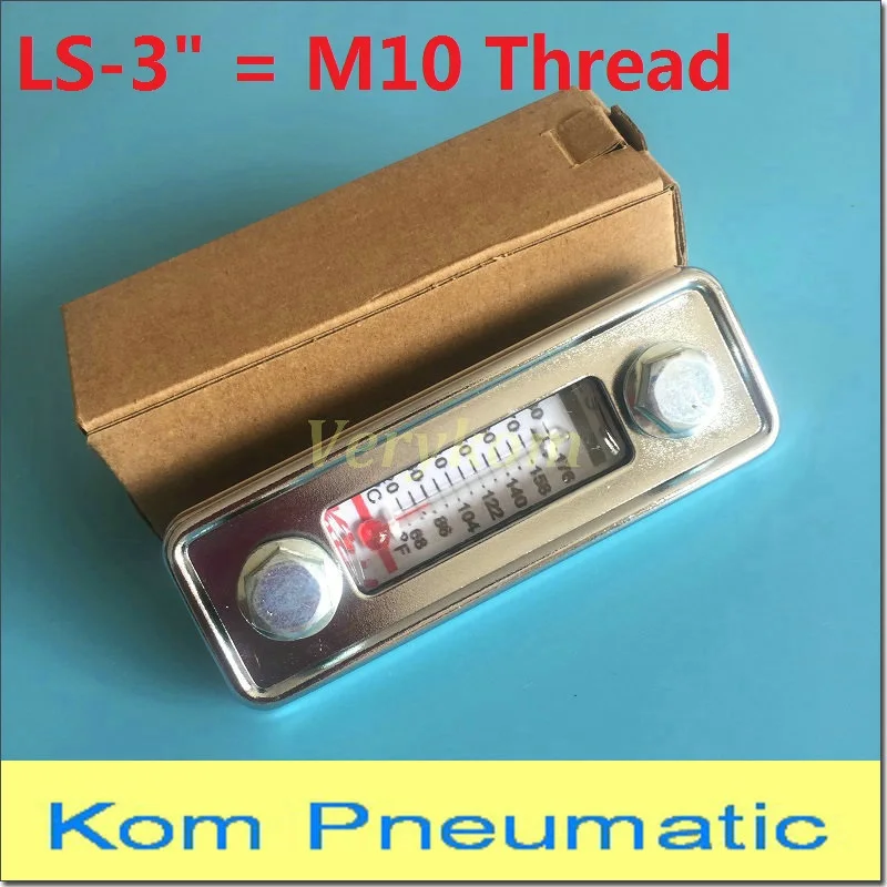 

Verykom Pneumatic Hydraulic LS-3" Liquid Oil Level Meter Temperature Gauge Oil Tank Content Thermometer M10 Screw Thread