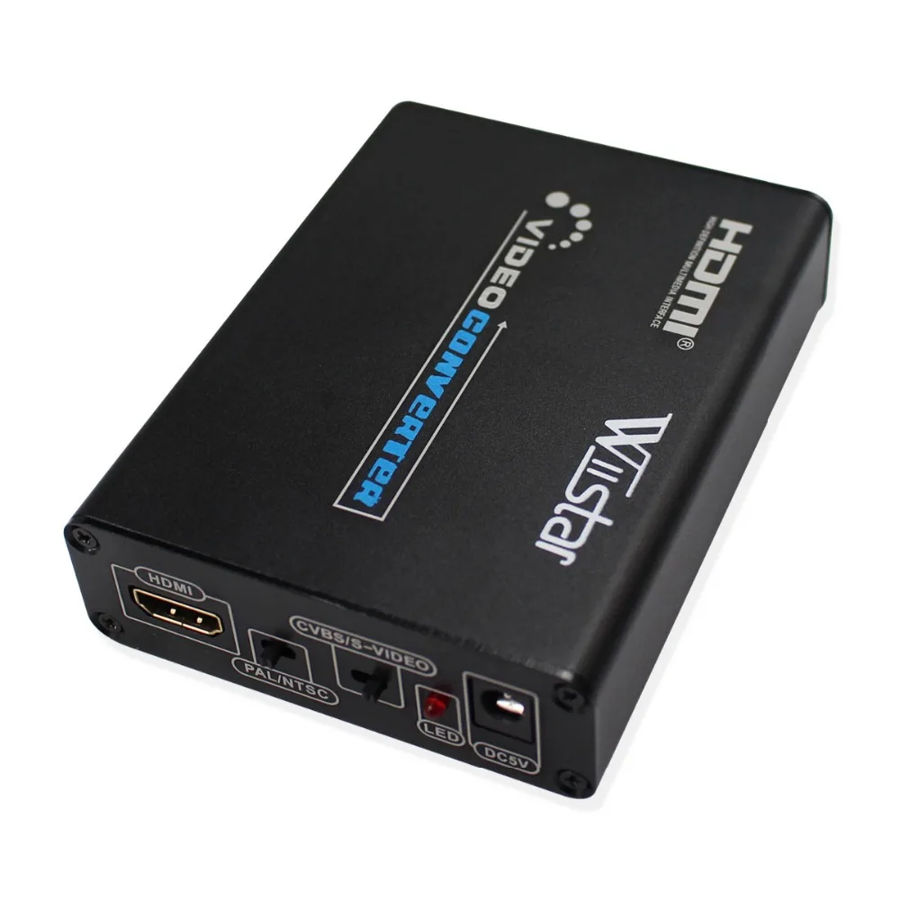  Wiistar HDMI to AV 3RCA Video Audio Converter HDMI to CVBS Composite S-video Adapter Support PAL/NT