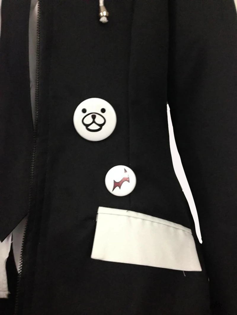 Супер Dangan Ronpa 2 Danganronpa Косплей Монокума костюм полный комплект короткий белый