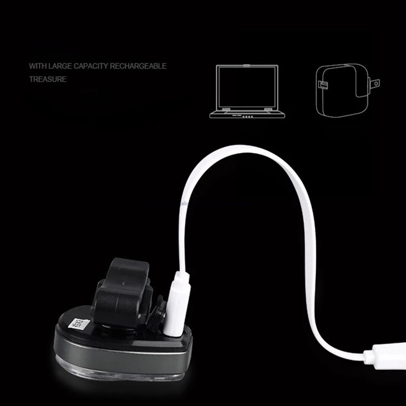 Perfect Walkfire 3 Color COB LED Bike Rear Light Bicycle Taillight Lamp USB Rechargeable Round Cycling Safety Light Bicycle Accessories 3