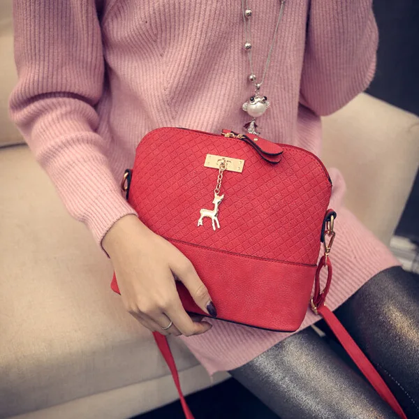 Горячая распродажа! женские сумки-мессенджеры, модная мини-сумка с оленем, сумка в форме раковины, женские сумки через плечо, женская сумка - Цвет: Red