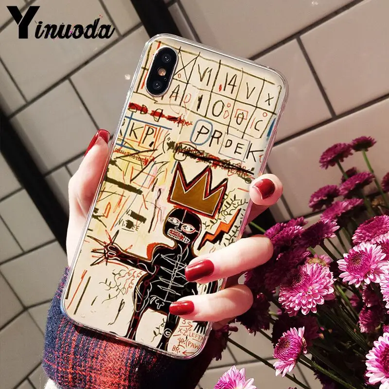 Yinuoda Jean Michel Basquiat Art Graffiti Smart Cover прозрачный мягкий чехол для телефона для iPhone 8 7 6 6S Plus X XS MAX 5 5S SE XR - Цвет: A4