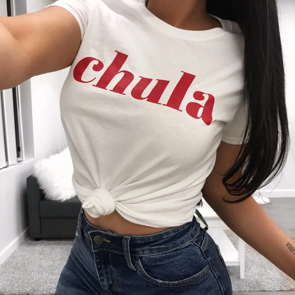 Новые футболки Chula Забавные Рубашки со слоганом рубашки для латины с принтом