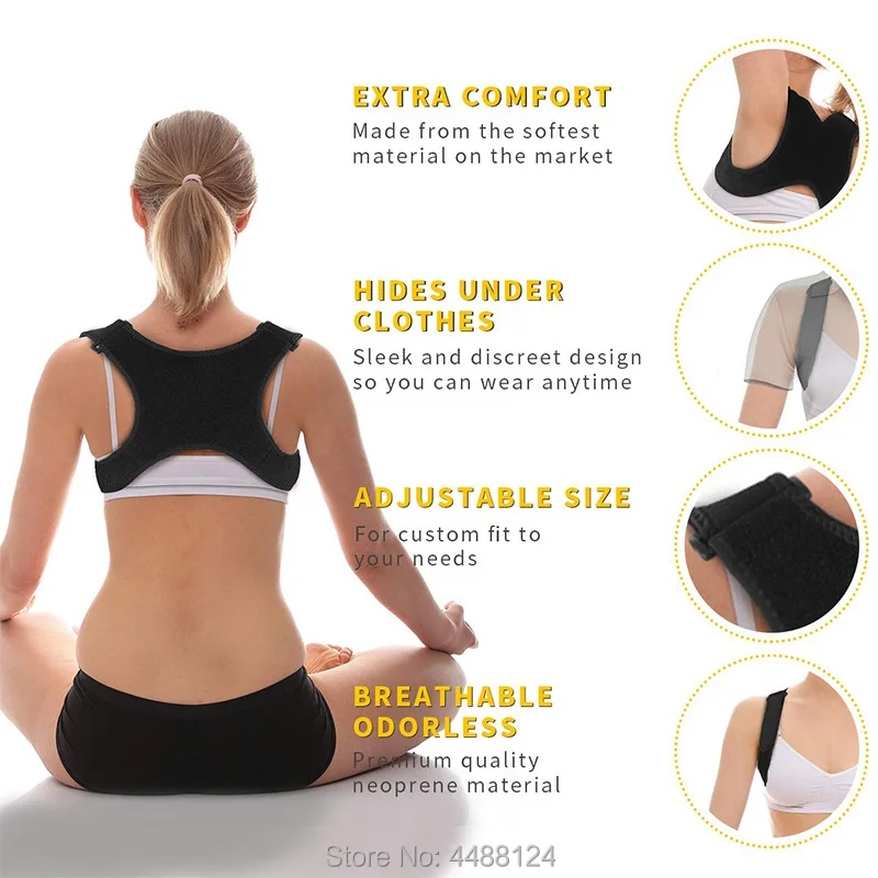 

New Upper adjustable Back Posture Corrector Posture Clavicle Support Corrector Back Straight Shoulders Brace Strap Correct