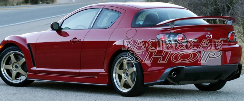 MSPEED GT SPORT REAR WING TRUNK SPOILER 1PAIR WITH bracket for MAZDA 04-11 RX8