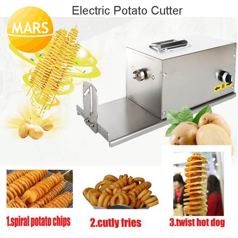 Electric twister potato slicer / Stainless steel tornado potato cutter /  Commercial electric spiral potato cutter