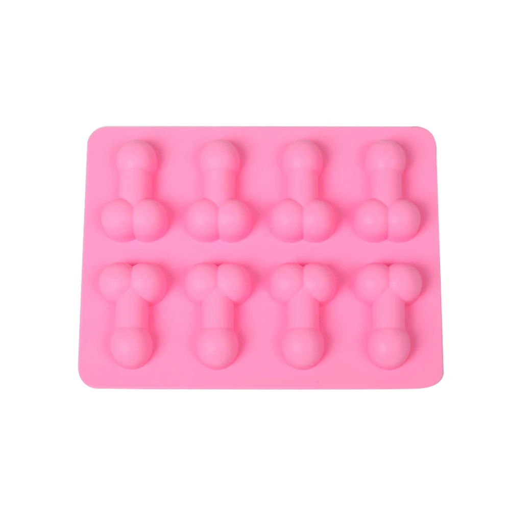 Креативный сексуальный силиконовый пресс-форма для многократного использования 8 полости пениса фигурная форма для кубика льда для шоколадных и желейных конфет дробь торт красочный