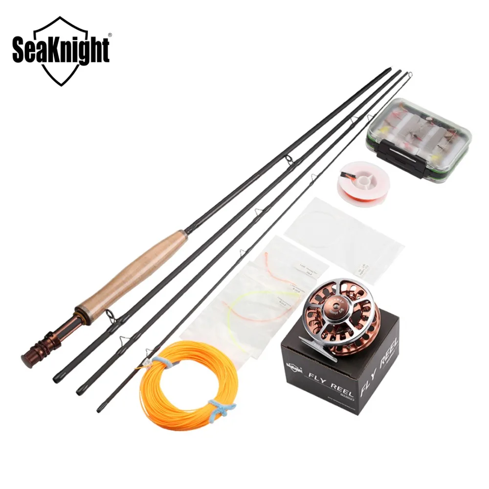

SeaKnight MAXWAY Fly Rod Combo Honor 8' 9' 10' 2.4M 2.7M 3.0M Fly Fishing Rod Full Metal Fly Reel Lure Box River Fishing Tackle