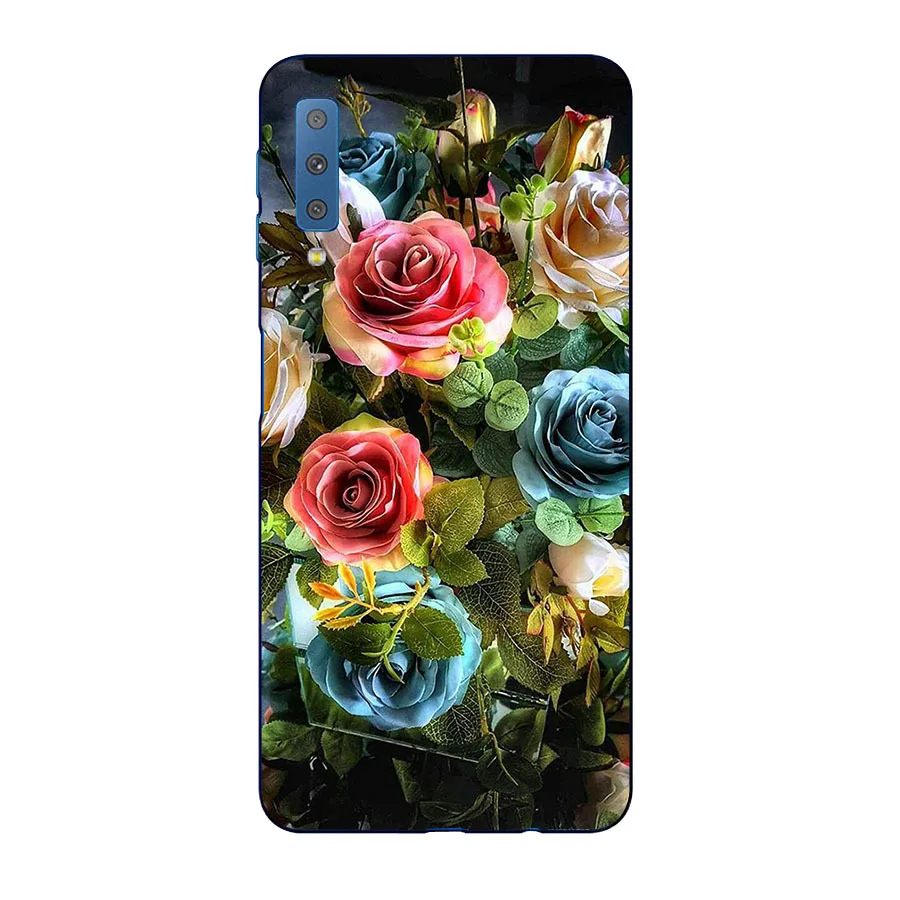 Чехол для Samsung A7 2018 чехол A70 2019 силиконовый с принтом мягкий из ТПУ телефона Galaxy