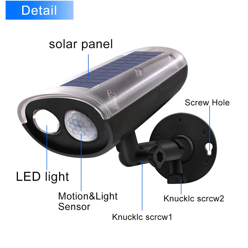 3 Вт светодиодный солнечный Точечный светильник, солнечный светодиодный светильник, открытый водонепроницаемый PIR датчик движения, аварийный светильник, уличный светильник для безопасности