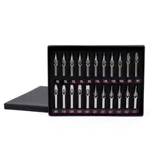 UPTATSUPPLY 22 шт./компл. Высокое качество татуировки Советы профессиональные насадки наконечник смешанный набор для иглы татуировки аксессуары Нержавеющая сталь