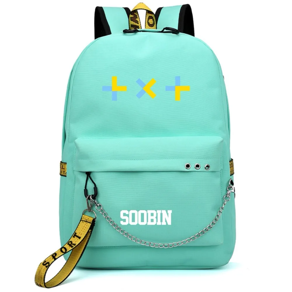 Корейский женский рюкзак Kpop Tomorrow X Together с принтом TXT, рюкзак для ноутбука с зарядкой через USB, розовые школьные сумки, рюкзак для путешествий