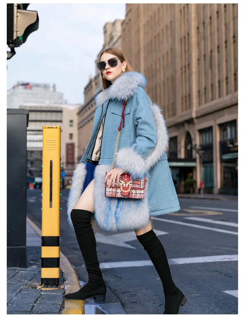 Новинка, натуральное меховое пальто, осенняя зимняя куртка, женское Европейское пальто из лисьего меха, меховая парка, женская Европейская винтажная Chaqueta Mujer Z884