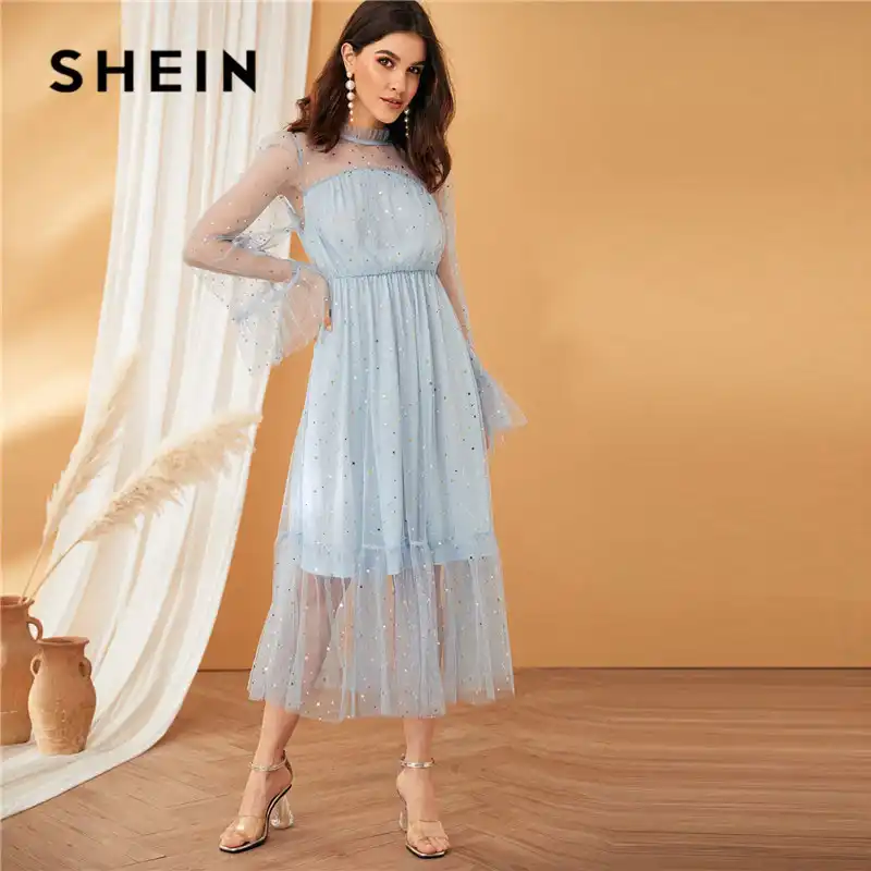 shein blue dresses