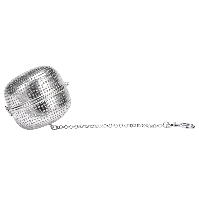  New S999 Silver Ball Tea Dip Net Filter with Hook Loose Tea Spice Ball with Rope Chain Home Kitchen - 1000008288207