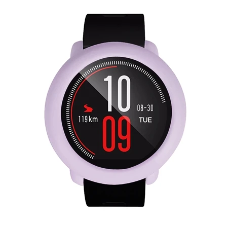 YUEDAER полный защитный чехол для Xiaomi Amazfit Pace Coque противоударный для Amazfit Pace мягкий защитный из ТПУ кремния - Цвет: light purple