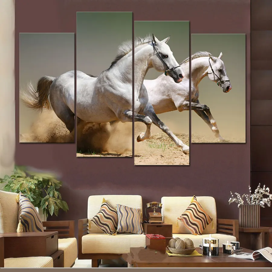 4 Unids Wave Moderna Pintura Rio Amazonas Paisaje Foto Lona De La