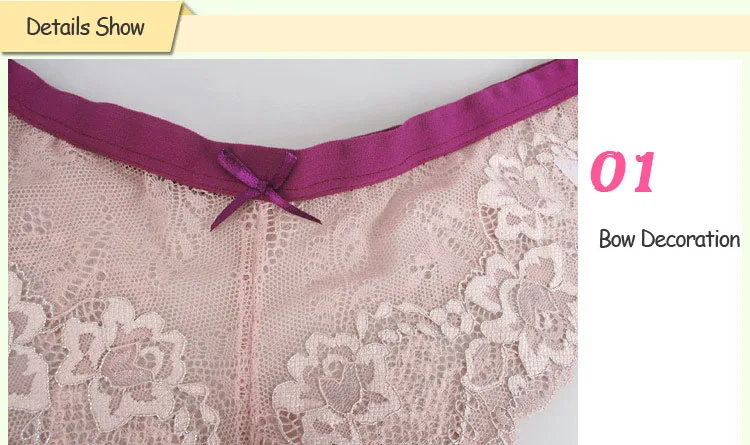 S-XL! Hot sale! l Women's Sexy Lace Panties Seamless Cotton Breathable Panty Hollow Briefs Plus Size Girls Underwear (21)
