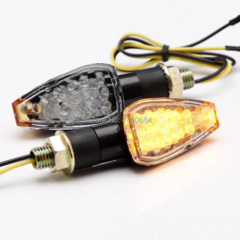 

2Pcs Flashing Motorcycle LED Turn Signal Light Headlight 12 Led Indicator Light Easy to Install For Honda