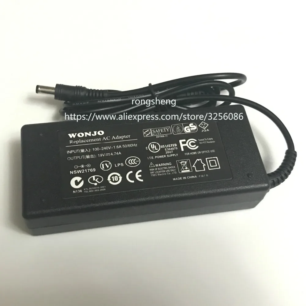 

19V 4.74A 5.5*2.5mm for ASUS series AC/DC power adapter N56VZ N45SF P43E P43S P53E P53S 90W