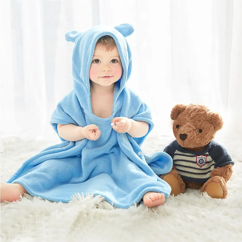 Детские банные полотенца милый медведь с капюшоном одеяло постельные принадлежности пеленать детей Дети младенческой купальный