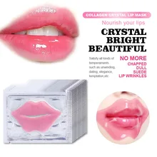 5 шт., красивая супер маска для губ с розовым кристаллом, коллагеновая маска для губ, патчи, увлажняющая эссенция, морщинка, корейская косметика, уход за кожей