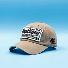 Повседневная мужская моющаяся бейсбольная кепка с вышитыми буквами моторы гоночная хлопковая мотоциклетная бейсболка с задним краем, Байкерская Кепка s