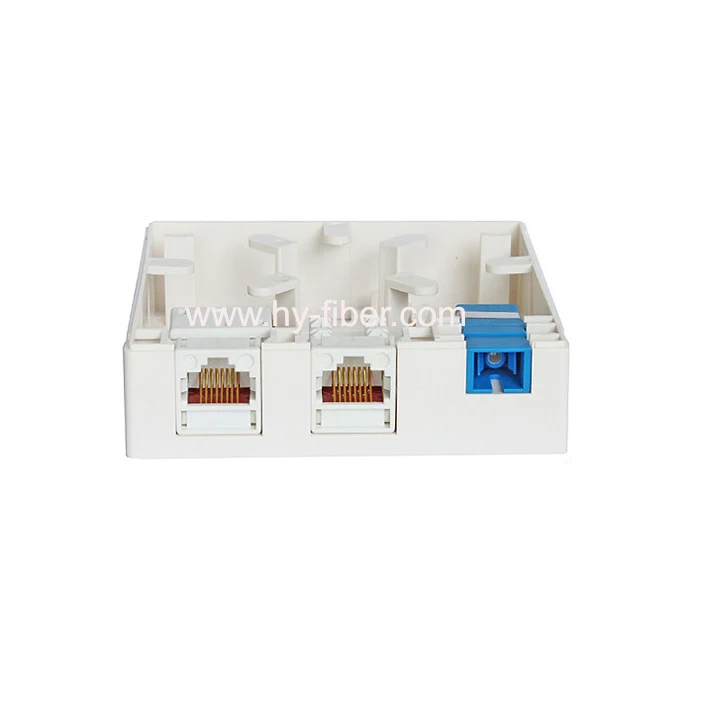 wall outlet 1 fiber 2 RJ