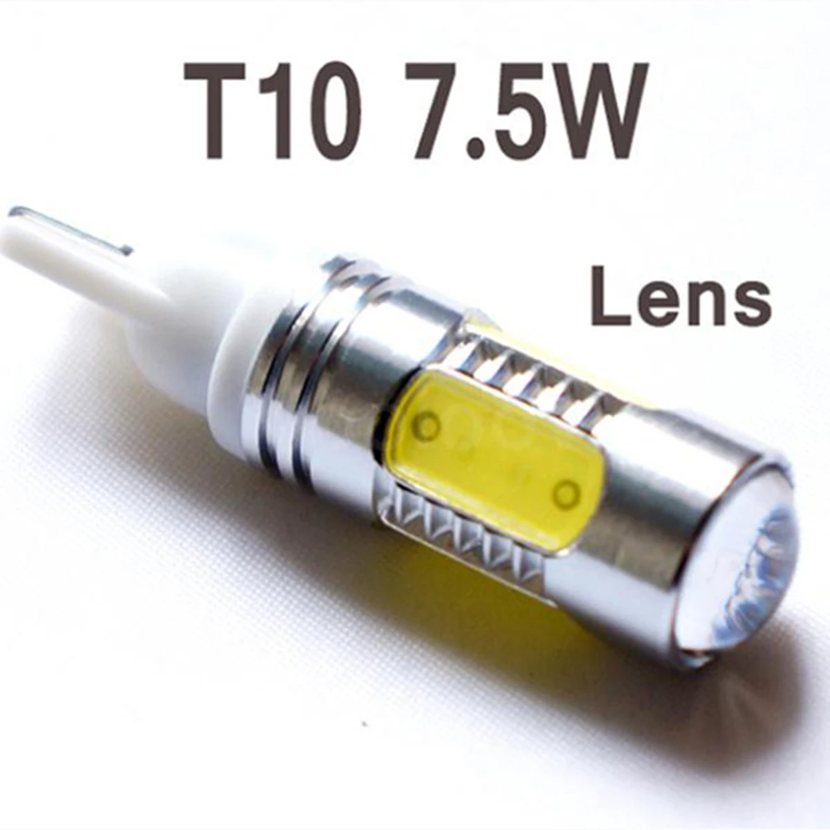 

Universal T10 7.5W COB Car Auto LED Lamp Lens High Power Reverse Light Xenon Wedge Bulb 194 168 192 W5W Parking Interior Lamp