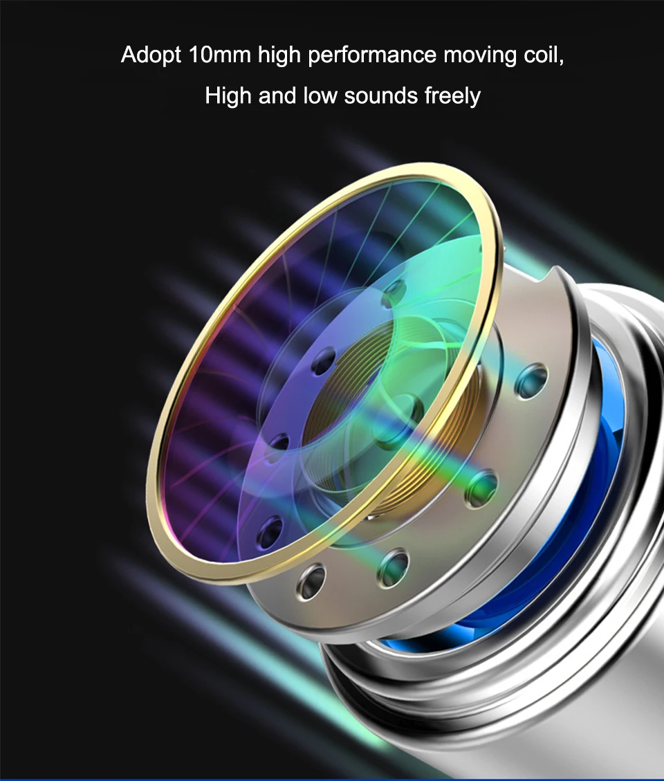 Dual speaker 3.5mm in-ear headphones double dynamic ring 1.2m Wired headphone cable for Android iOS Smart Mobile Phone (3)