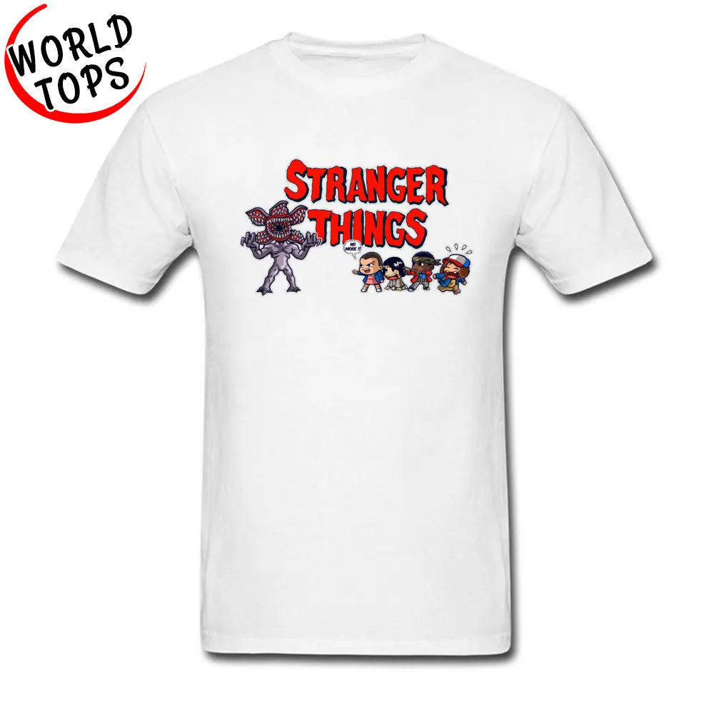 Latest Men T Shirt Demogorgon vs kids Fitness Tight Tees Pure Cotton Short Sleeve Design Tops & Tees O Neck Drop Shipping Demogorgon vs kids white