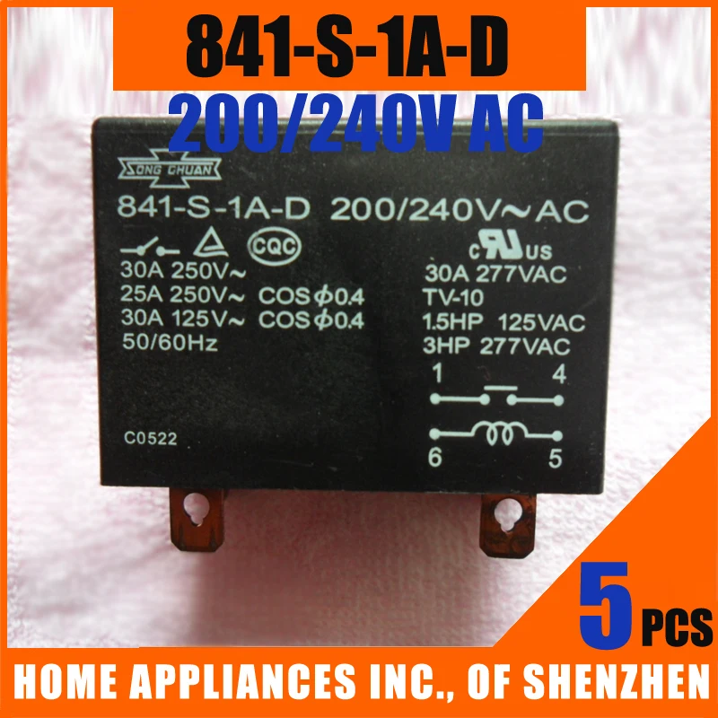 Air Conditioner Relay 841 S 1A D 200/240V AC Solid State Air