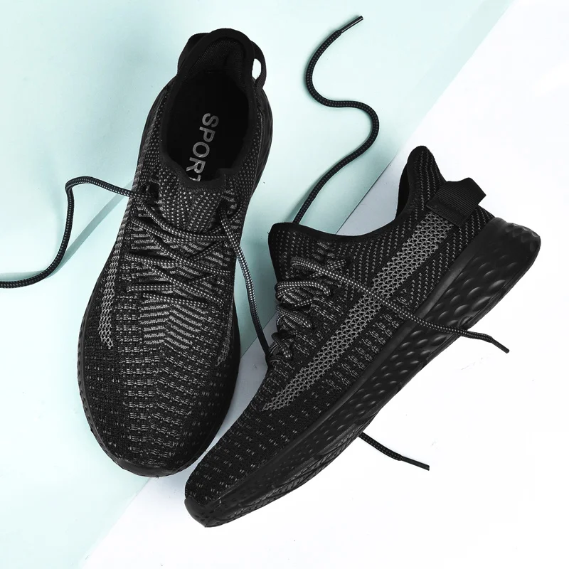 

Spring and summer foreign trade ultra-light open running shoes, flying woven full of stars running shoes, explosion-proof wear-r