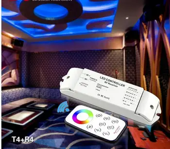 

T4+R4 RGBW touch circle remote led rgb controller with rf touch remote