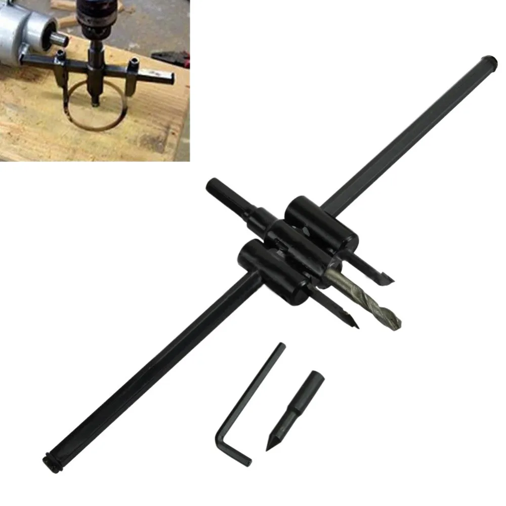 

30-300mm Adjustable Metal Wood Circle Cutter kit Hole Saw Drill Bit DIY Tool
