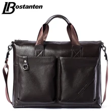 Bostanten Hombres Maletín 2017 Nuevo Bolsos de Cuero Suaves de Los Hombres de Hombro Messenger Bag Crossbody Bolsa de Cuero Bolsa De Viaje Bolsa de Ordenador Portátil