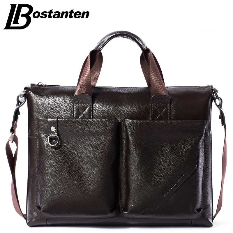 Bostanten Männer Aktentasche 2017 Neue Weiche Leder Handtaschen Männer Schulter Messenger Bag Umhängetasche Reisetasche Leder Laptoptasche Kaufen