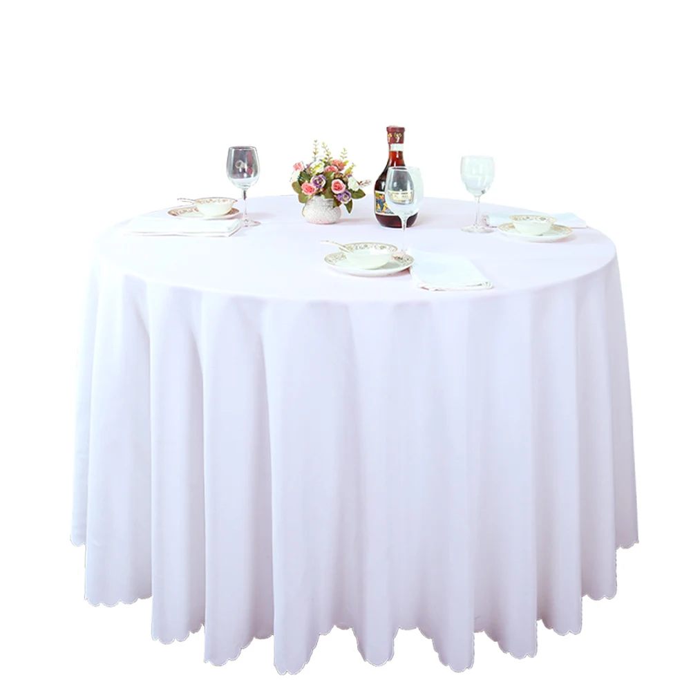 卸売 1 ラウンドポリエステル白テーブルクロス平野結婚式テーブルリネン結婚式のため Table Cover Linen Table Coverwedding Table Linens Aliexpress