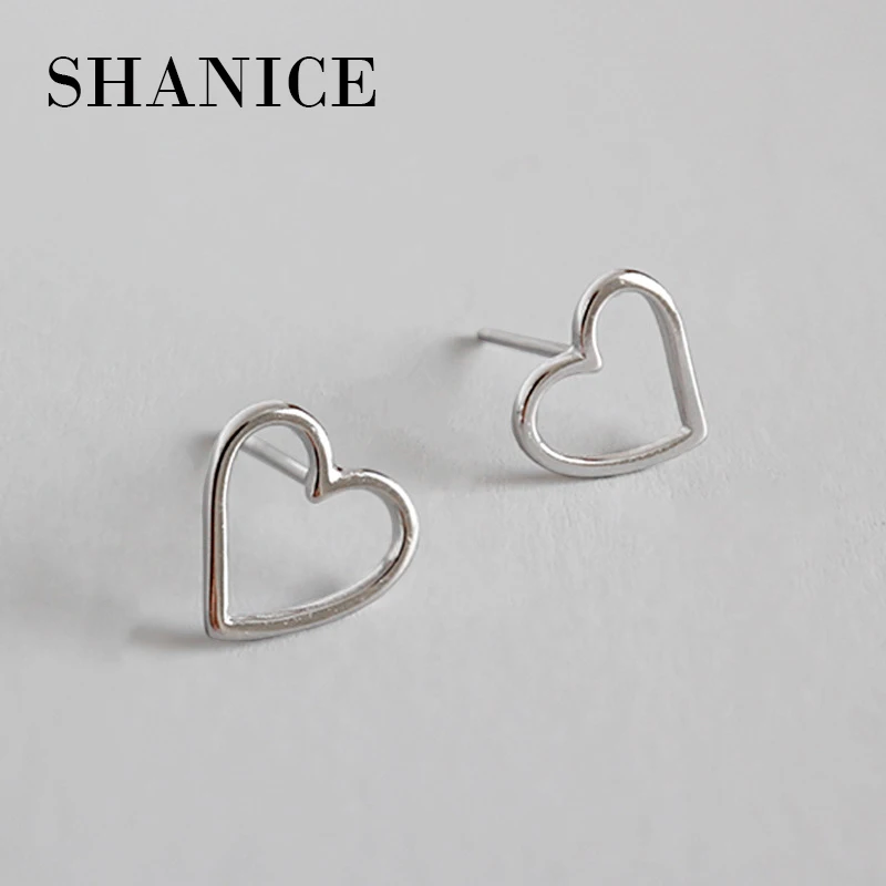 SHANICE стерлингового серебра 925 трендовые геометрические милые серьги-гвоздики в форме сердца для мужчин и женщин модные ювелирные украшения, серьги Brincos