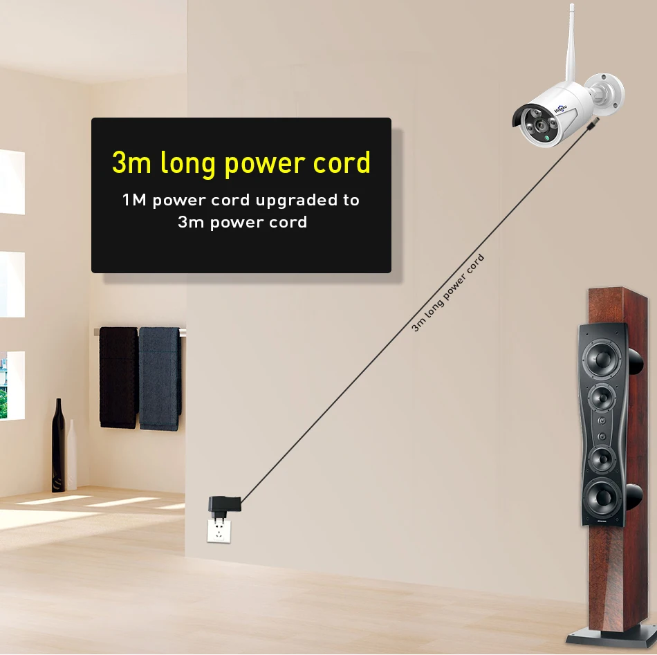 IP камера системы Hiseeu Wi-Fi система камер домашней безопасности, Wi-Fi, 4CH 1080P CCTV NVR комплект 2 шт. 960 P/1080 P беспроводная камера видеонаблюдения
