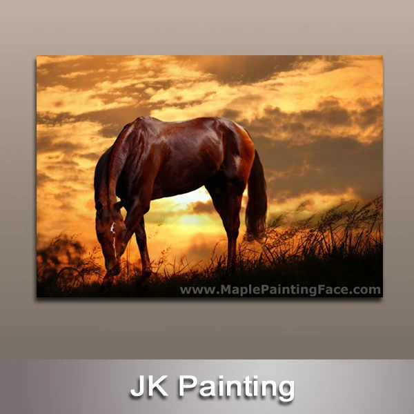 Huge Modern Wall Decor Canvas Digital Painting Of Animal Horse Huge Modern Wall Decor Canvas Digital Painting Of Animal Horse Printed On For Decoration