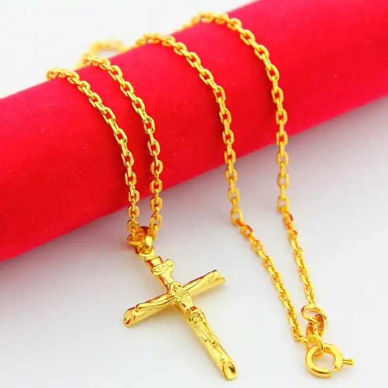 Hot sell New Beautiful Fashion Pure gold color necklaces & pendants crossfit choker wedding jewelry YHDN113