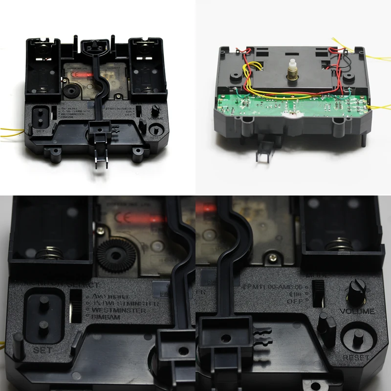 Силовое бесшумное движение с музыкальный перезвон пластиковый кварцевый механизм с ручками и маятниковым приводом DIY принадлежность для часов наборы