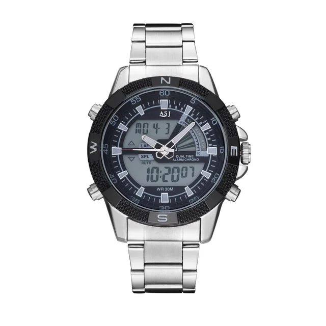 dual time analog watch