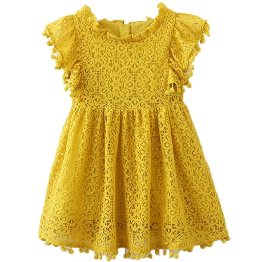 Baby-Girls-Summer-Lace-Princess-Party-Dresses-Children-Kids-Pink-White-Flower-Dress-With-Bow-For (1) - 